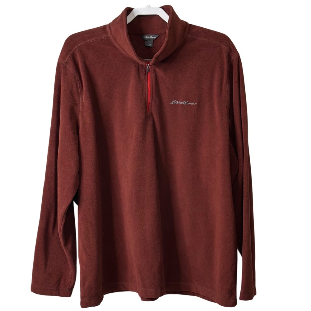 Eddie Bauer Men's 1/4 Zip Pullover Maroon Sz 2XL‎